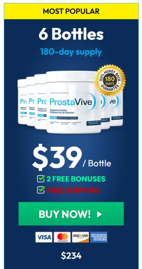 ProstaVive Buy 6 Bottles