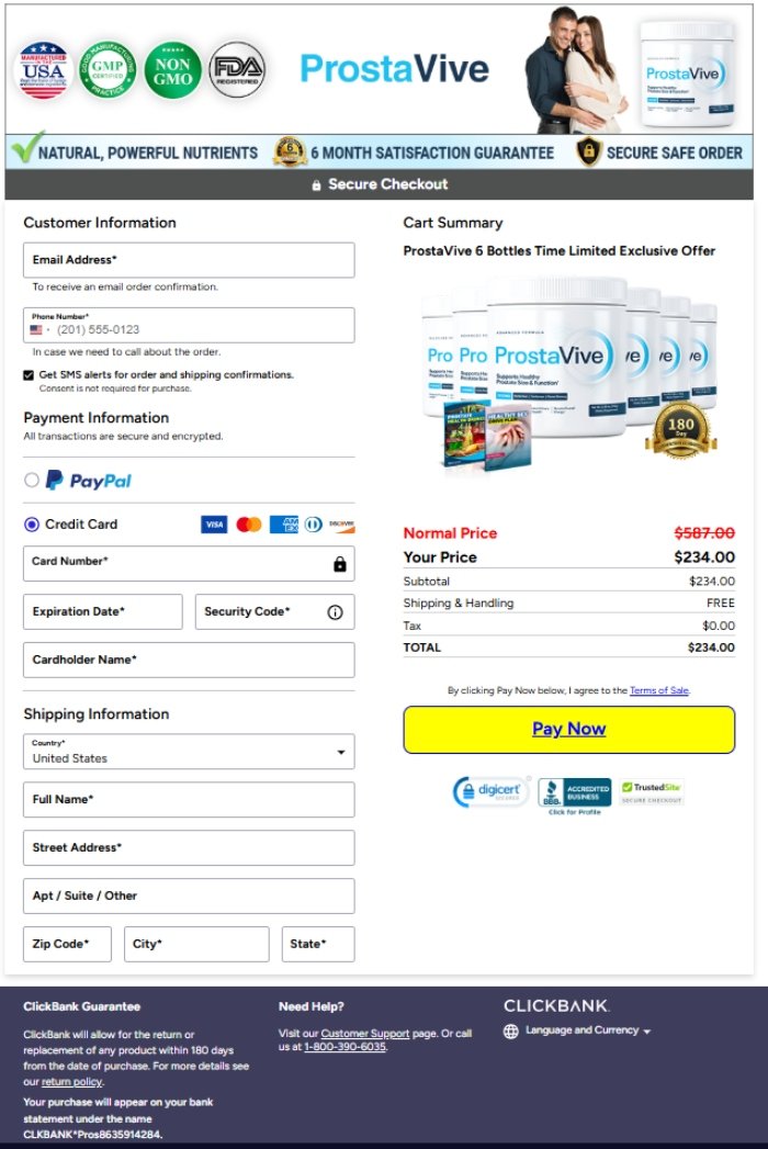 ProstaVive order online